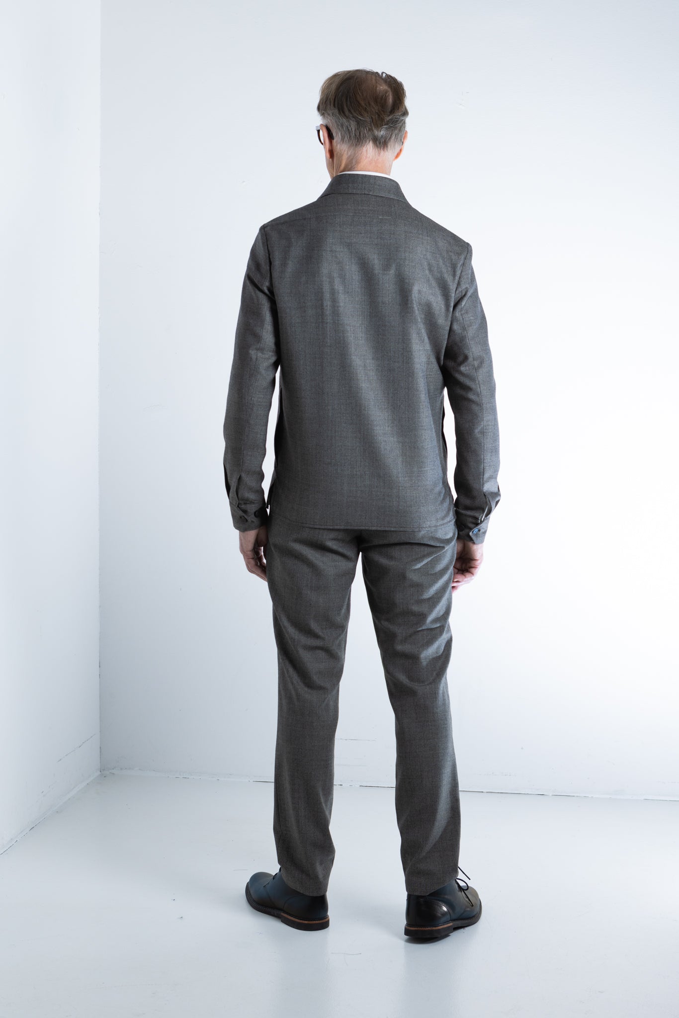 Bodie wool structure overshirt