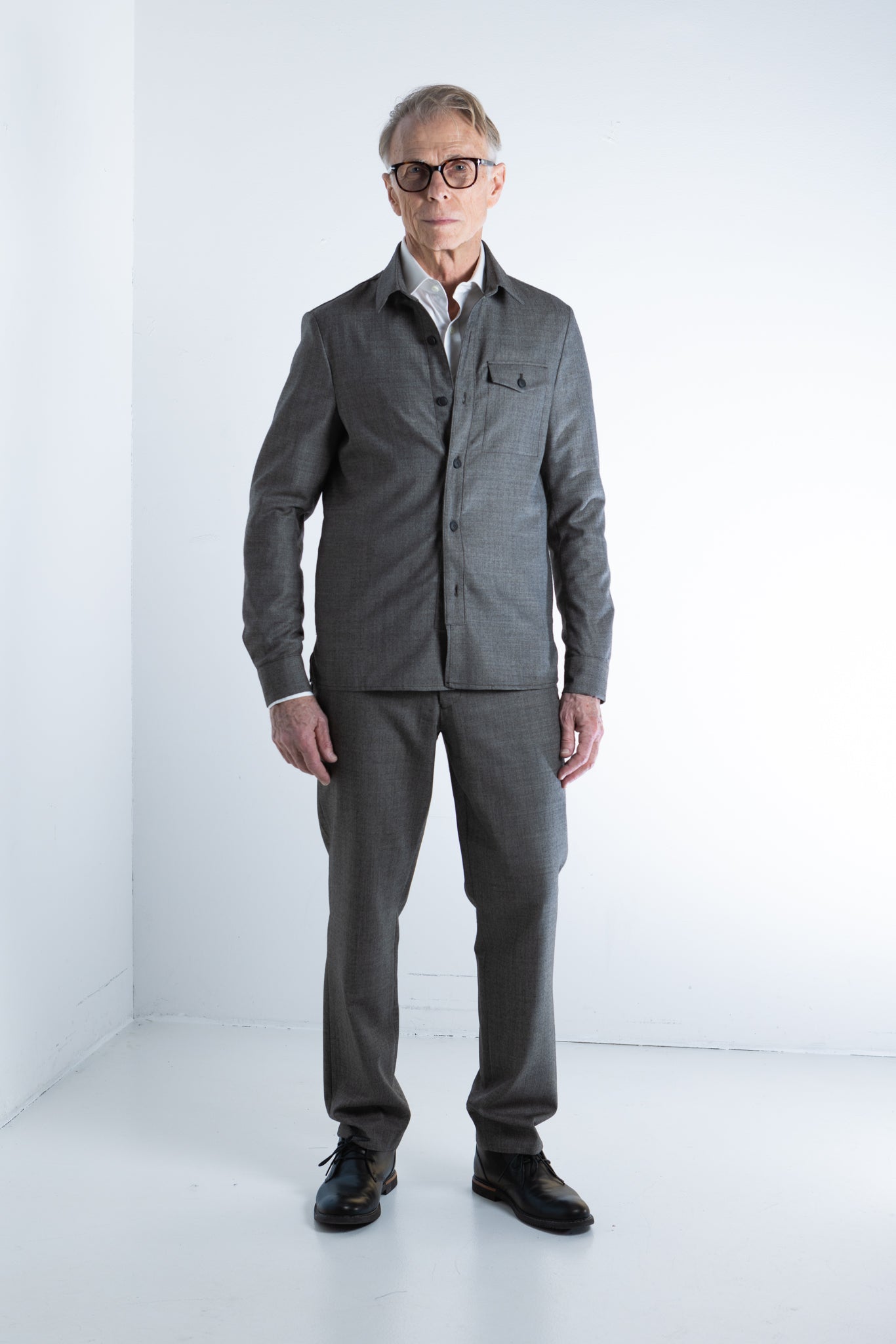 Maine wool structure trouser