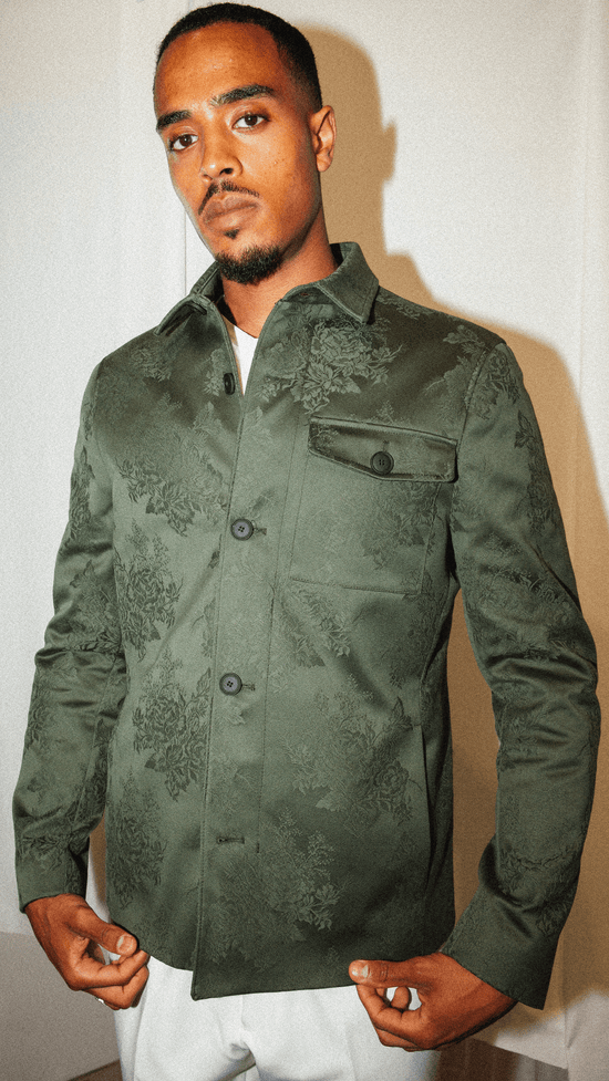 stone jacquard cotton jacket