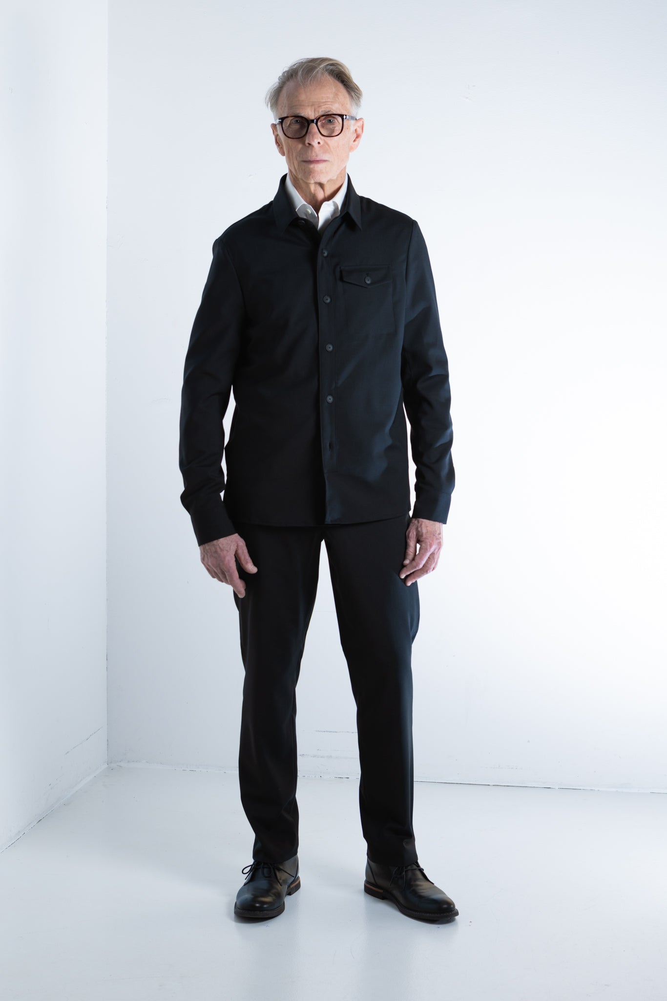 Bodie wool stretch overshirt