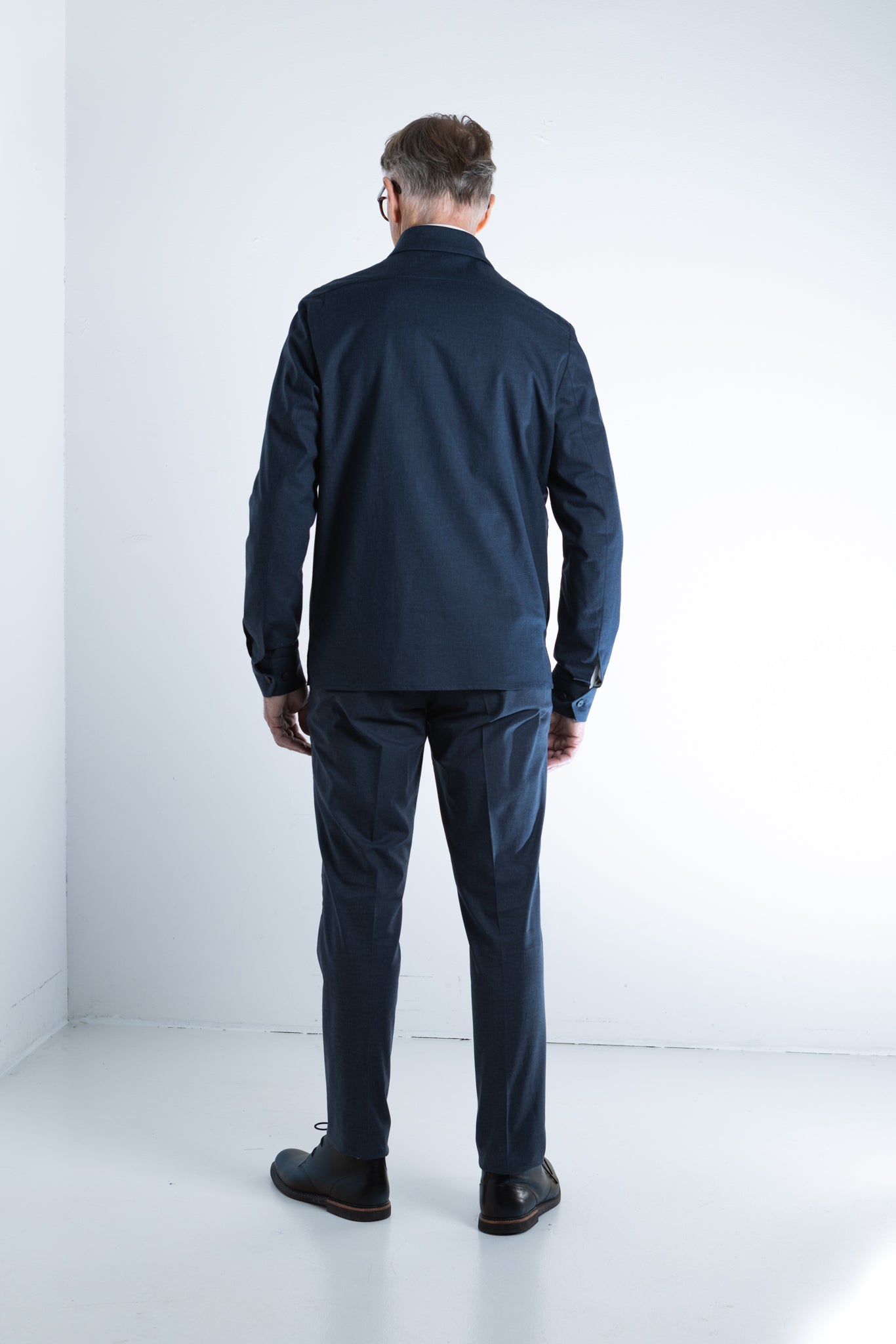 Bodie cotton stretch plain overshirt