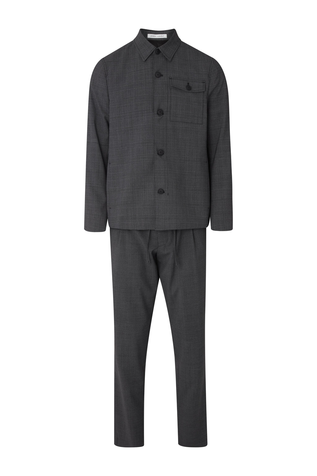Stone wool check jacket