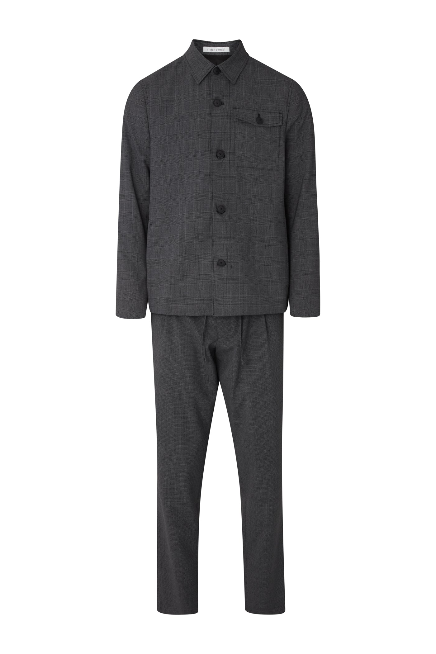 Stone wool check jacket